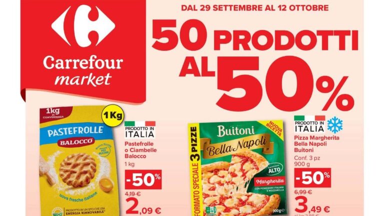 Volantino Carrefour Market dal 29 settembre 2026