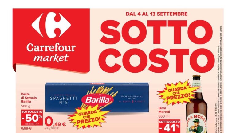 Volantino Carrefour Market dal 4 settembre 2026