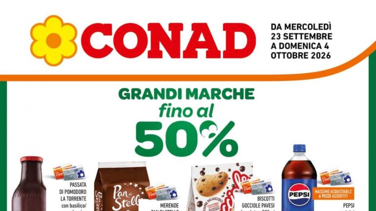Volantino Conad Campania dal 23 settembre 2026
