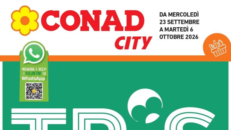 Volantino Conad City dal 23 settembre 2026
