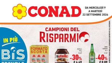 Volantino Conad dal 9 settembre 2026