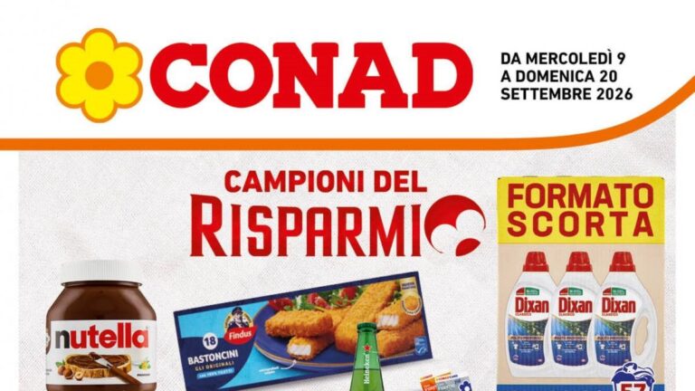 Volantino Conad Lazio dal 9 settembre 2026