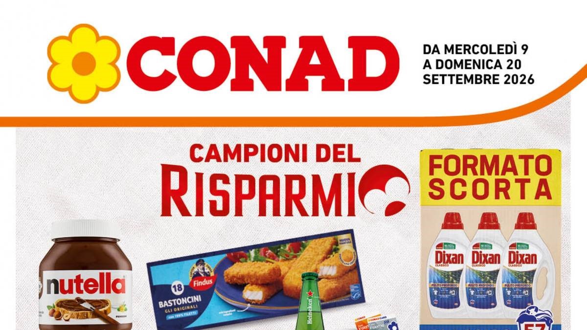 Volantino Conad Lazio dal 9 settembre 2026