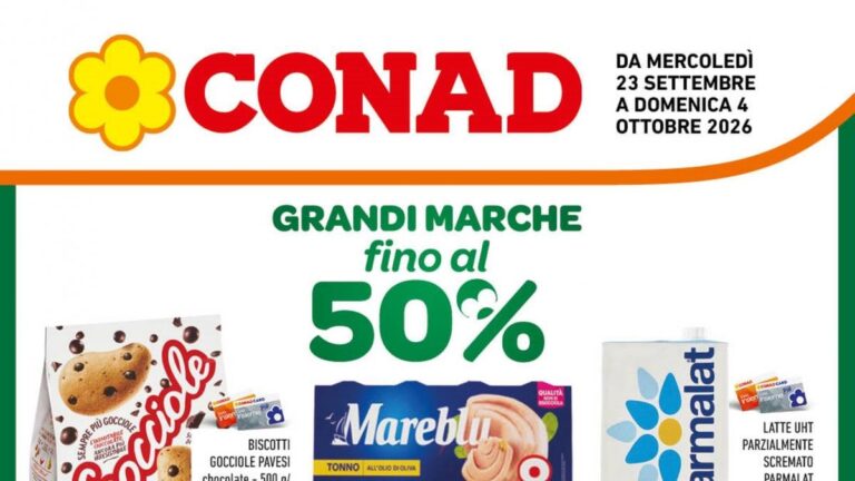 Volantino Conad Lazio dal 23 settembre 2026