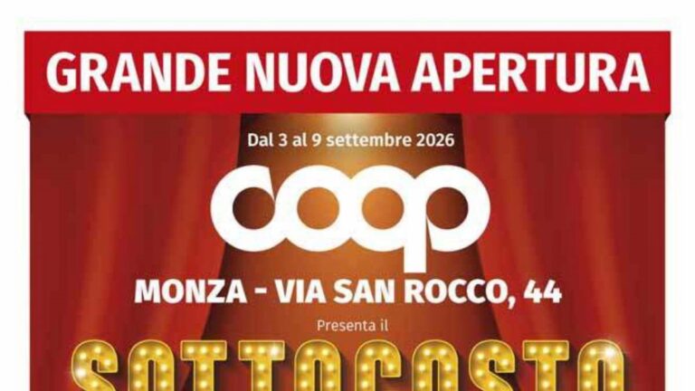 Volantino Coop nuova apertura a Monza dal 3 settembre 2026