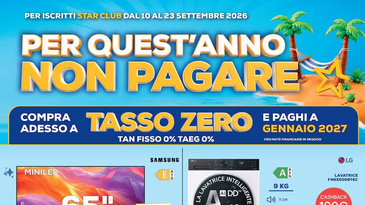 Volantino Euronics dal 10 settembre 2026
