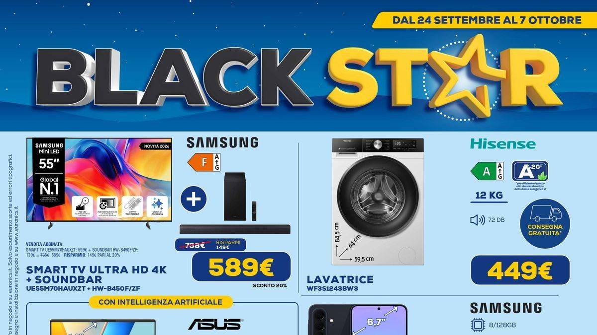 Volantino Euronics dal 24 settembre 2026