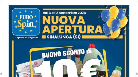 Volantino Eurospin dal 3 settembre 2026 nuova apertura a Sinalunga (SI)