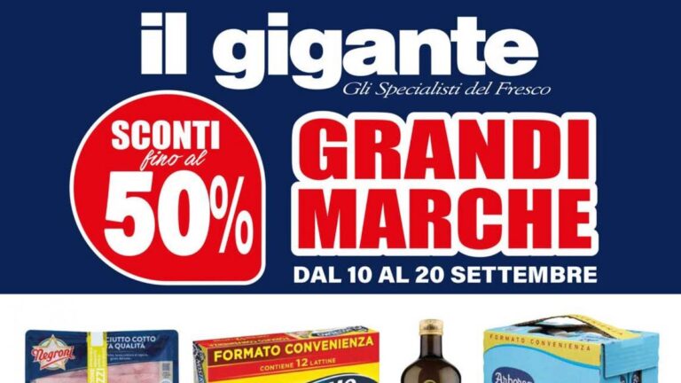 Volantino Il Gigante dal 10 settembre 2026