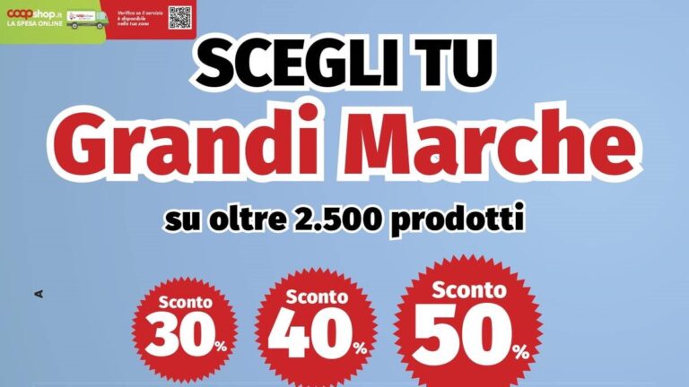 Volantino Ipercoop dal 10 settembre 2026, sconti fino al 50% sulle grandi marche e offerte per la spesa