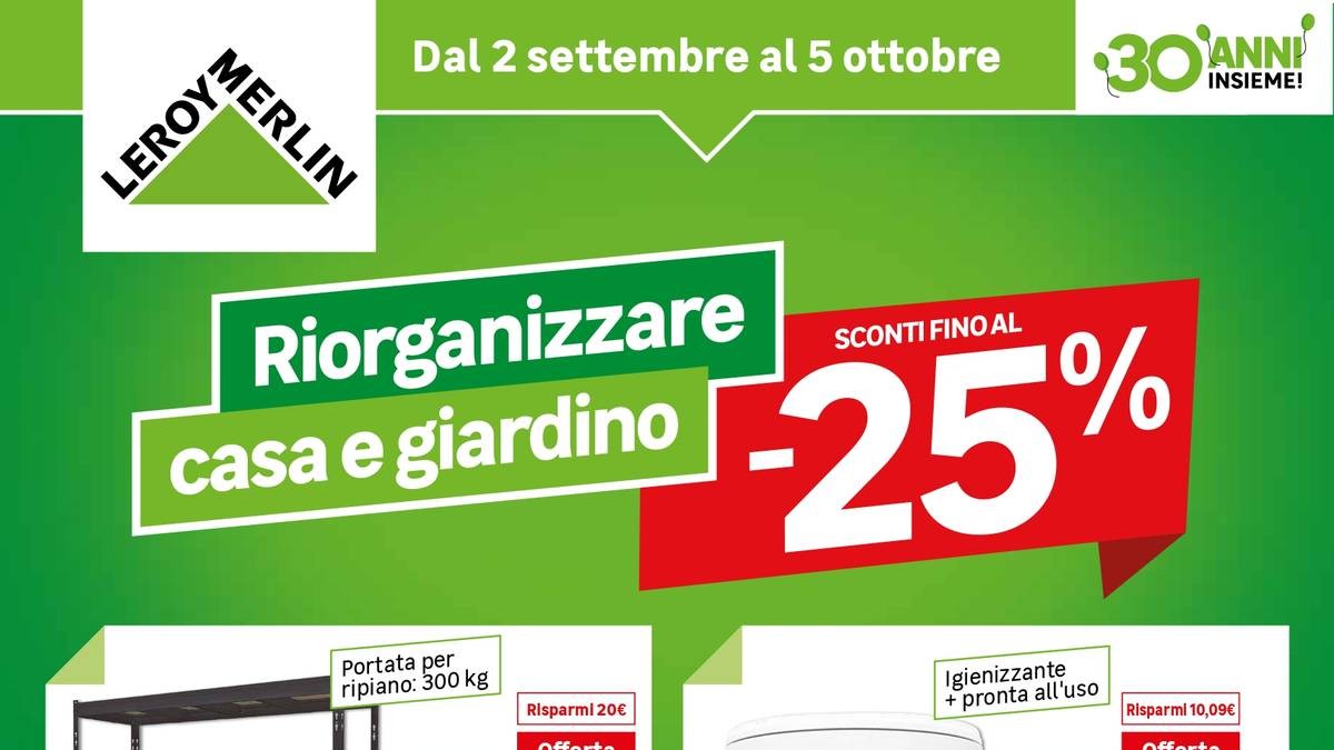 Volantino Leroy Merlin dal 2 settembre 2026