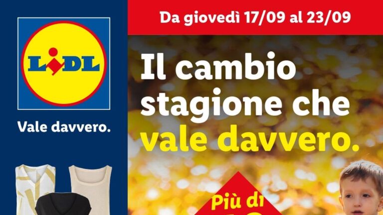 Volantino Lidl Cambio stagione dal 17 settembre 2026