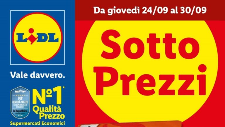 Volantino Lidl dal 24 settembre 2026 in anteprima, Sotto Prezzi e Parkside per la settimana prossima