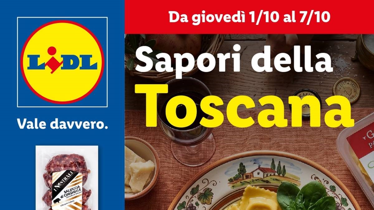 Volantino Lidl Sapori della Toscana dal 1 ottobre 2026