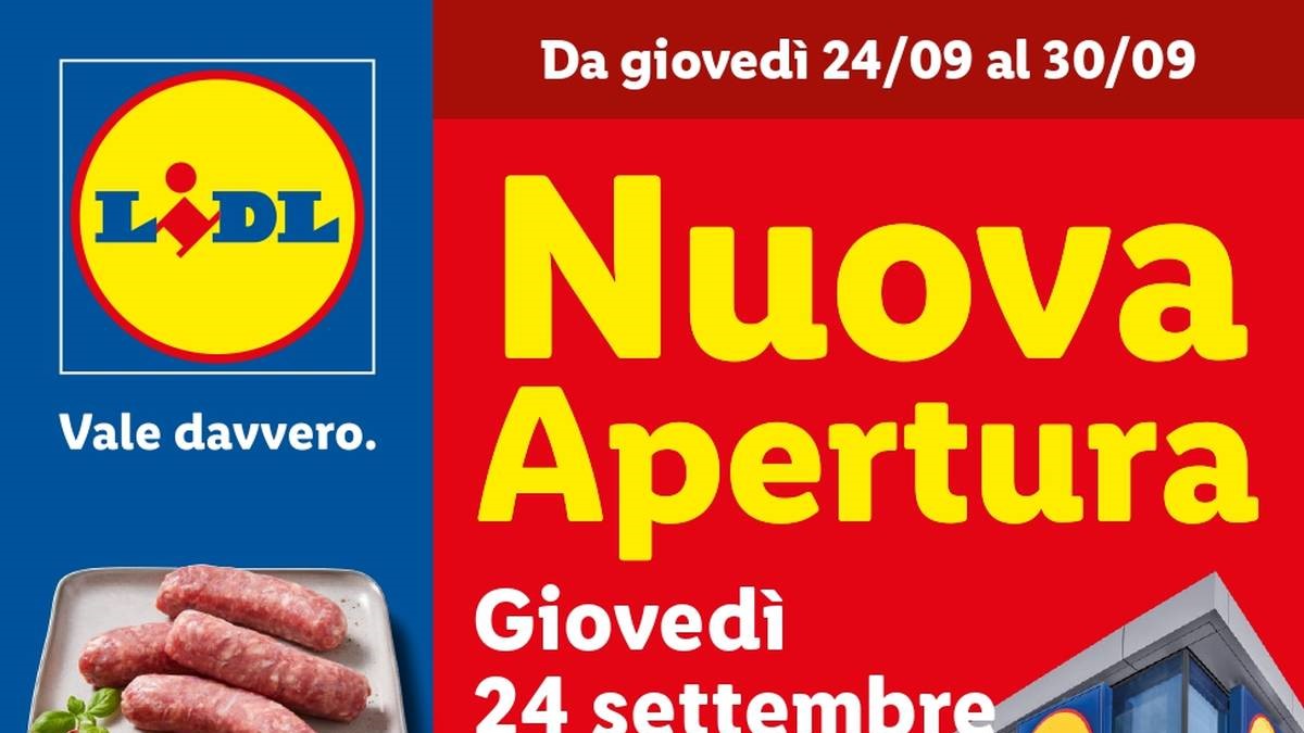 Volantino Lidl nuova apertura a Trieste dal 24 settembre 2026
