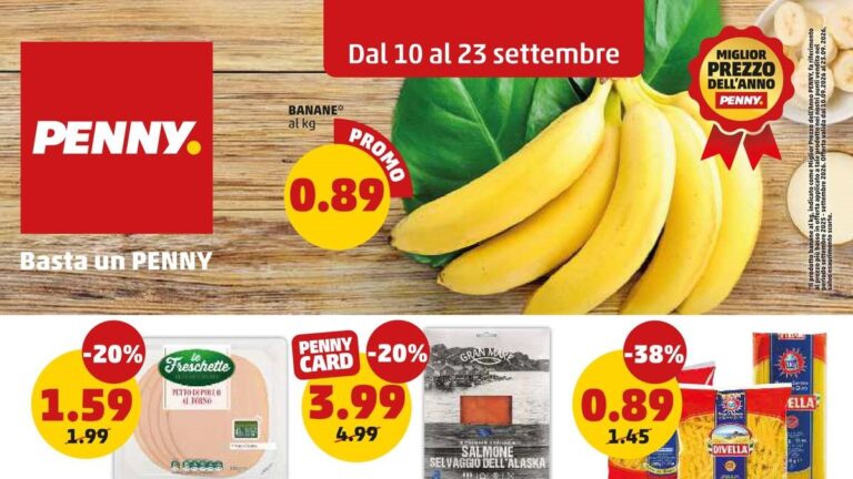 Volantino Penny dal 10 settembre 2026: 3x2, frutta e Offerte Shock