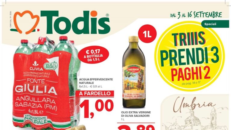 Volantino Todis dal 3 settembre 2026