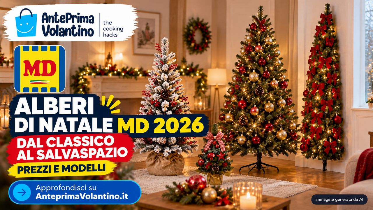Alberi di Natale MD 2026, dal modello a parete alle decorazioni da 1 euro