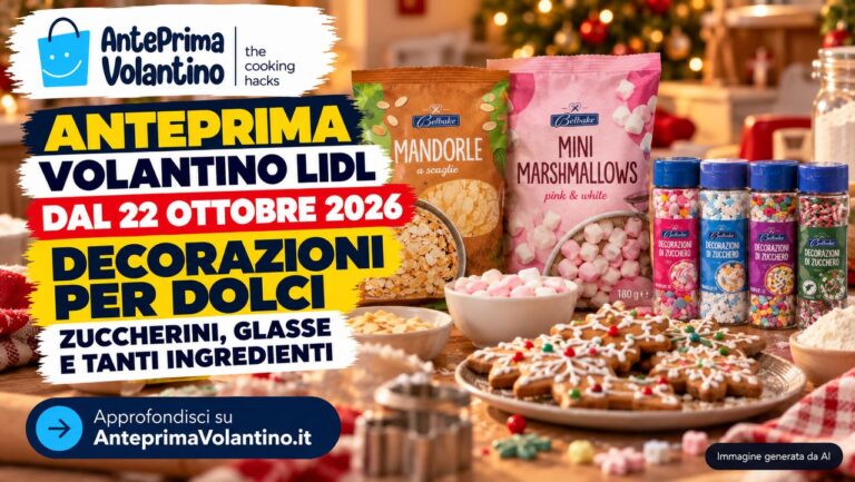 Anteprima volantino Lidl dal 22 ottobre 2026, tornano le decorazioni per dolci Belbake in vista di Natale