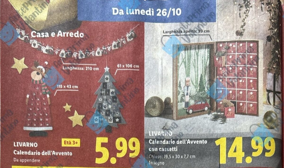Calendario dell'Avvento Lidl 2026