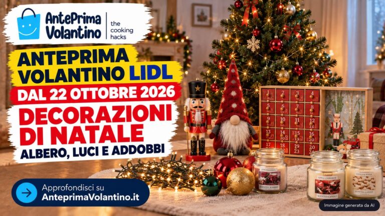 Anteprima volantino Lidl dal 22 ottobre 2026, arrivano le decorazioni di Natale: albero, luci e addobbi