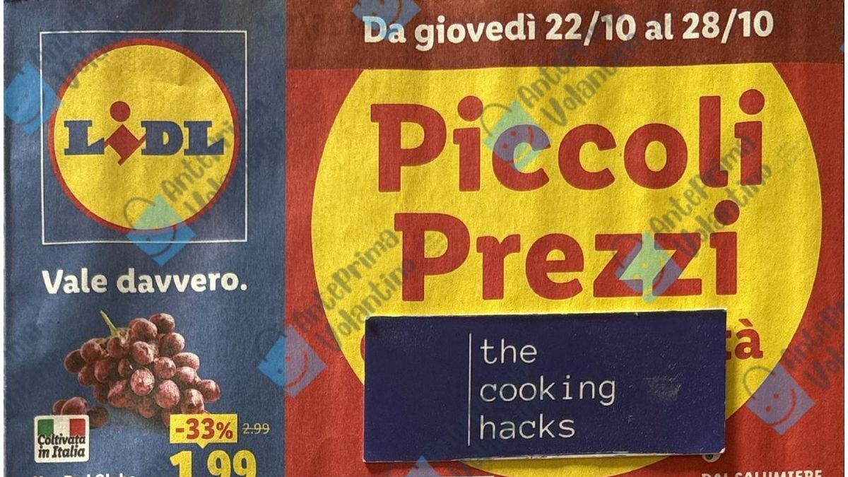 Volantino Lidl dal 22 ottobre 2026