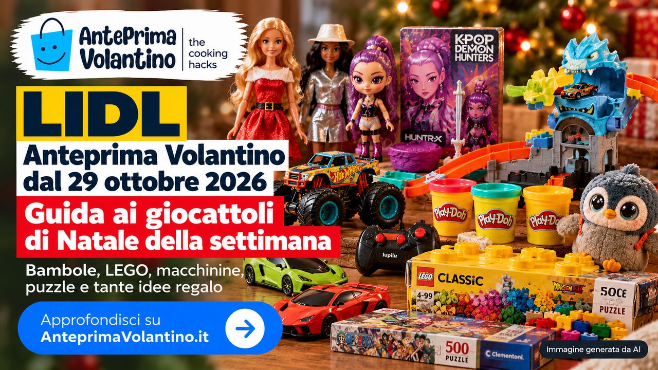 Anteprima Volantino Lidl dal 29 ottobre 2026, guida ai giocattoli di Natale della settimana