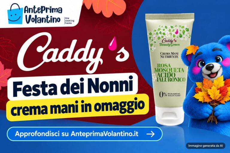 Caddy’s Festa dei Nonni 2026, crema mani in omaggio l’1 e 2 ottobre