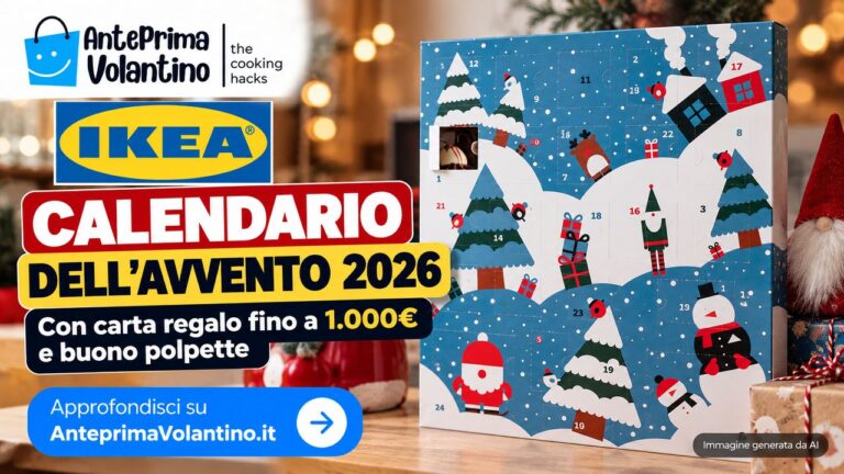 Calendario dell’Avvento IKEA 2026, prezzo, carta regalo fino a 1.000 euro e buono polpette