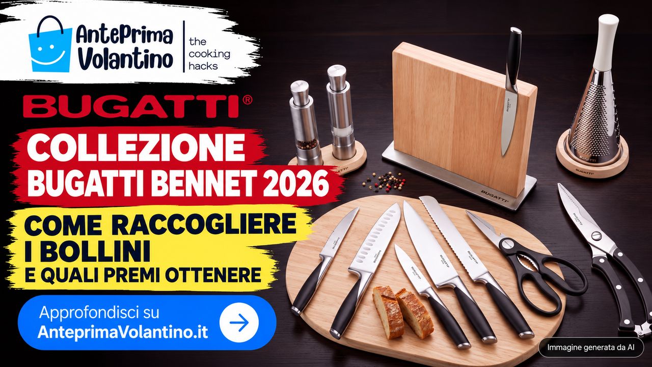 Collezione Bugatti Bennet 2026, come raccogliere i bollini e ottenere coltelli e accessori