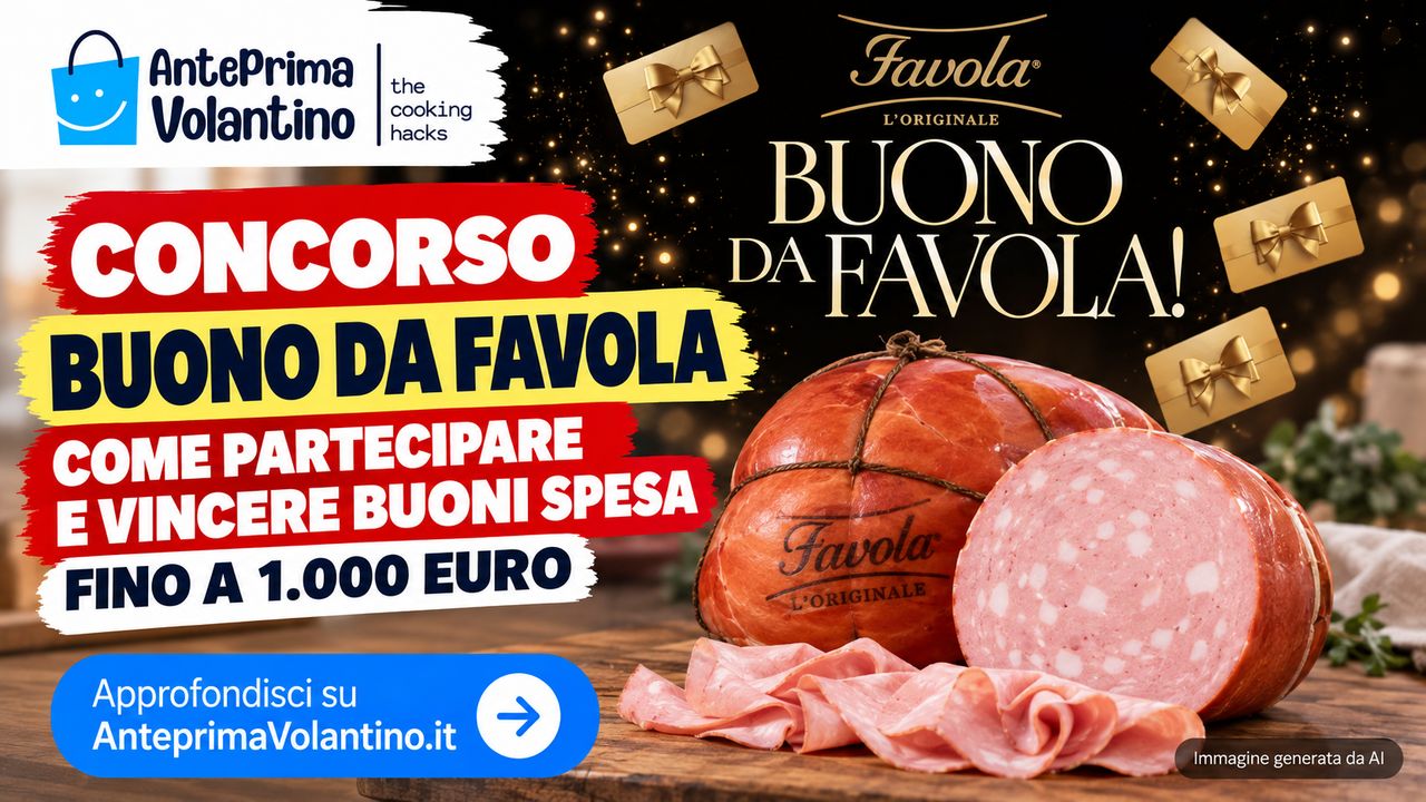 Concorso Buono da Favola 2026, come partecipare e vincere buoni spesa fino a 1.000 euro