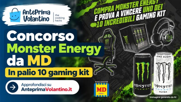 Concorso Monster Energy MD 2026, in palio 10 gaming kit, come partecipare