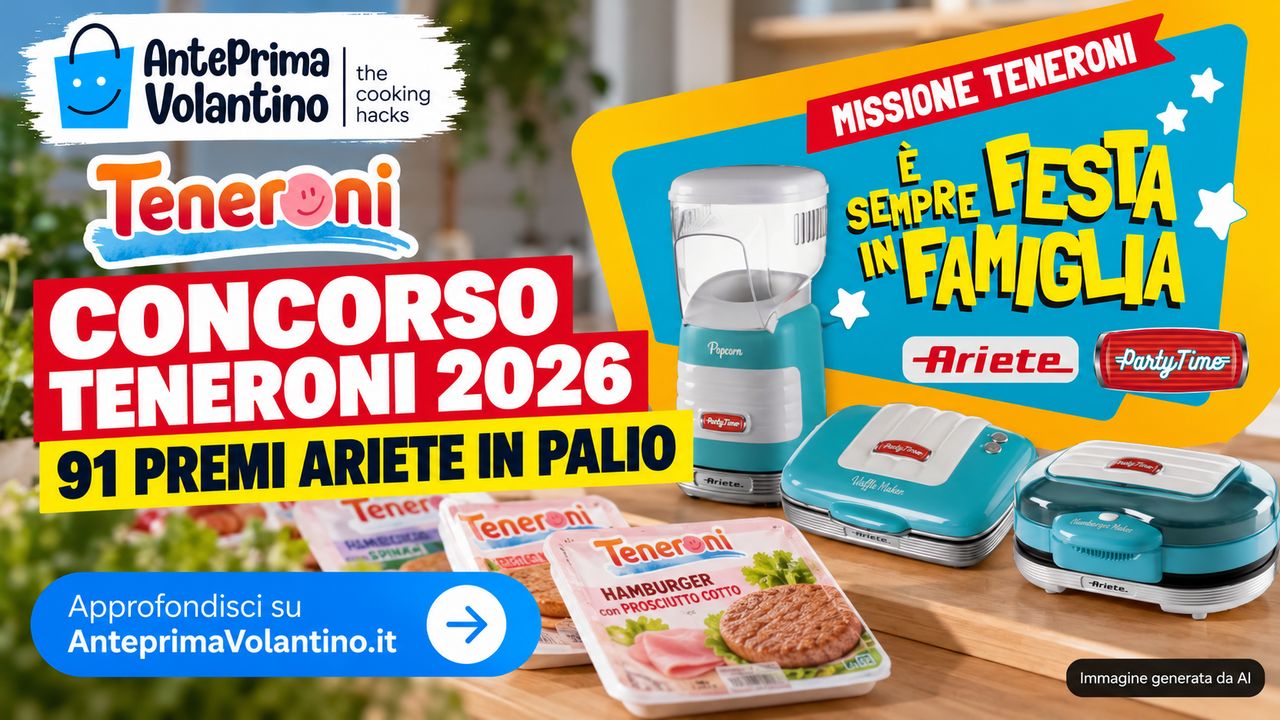 Concorso Teneroni 2026, 91 premi Ariete in palio, come partecipare