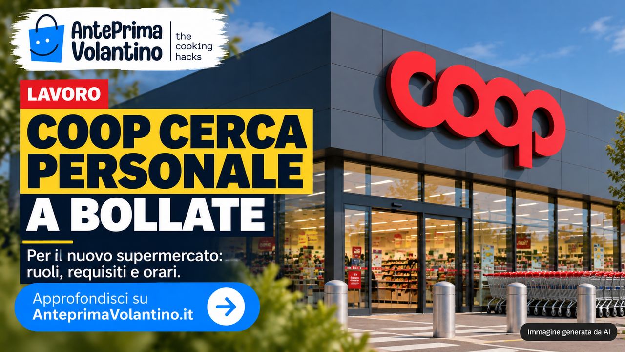 Coop cerca personale a Bollate per una nuova apertura, lavoro part-time anche senza esperienza