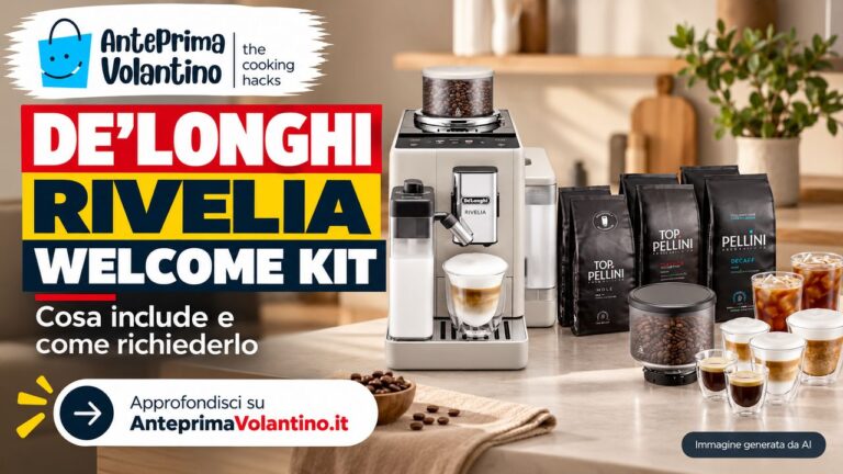 De’Longhi Rivelia Welcome Kit 2026, caffè Pellini e accessori in omaggio, come richiederli