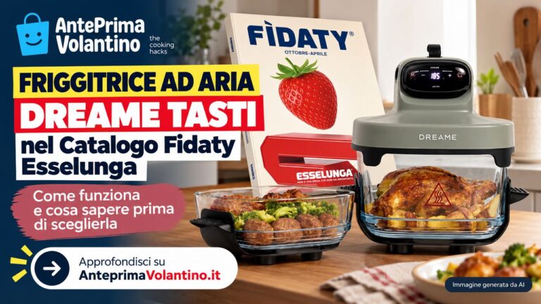 Friggitrice ad aria Dreame Tasti nel Catalogo Fidaty Esselunga, come funziona e cosa sapere prima di sceglierla