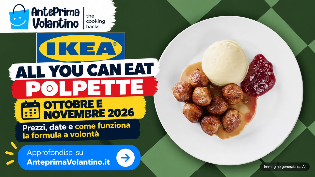 IKEA All You Can Eat Polpette 2026, prezzi, date e come funziona la formula a volontà