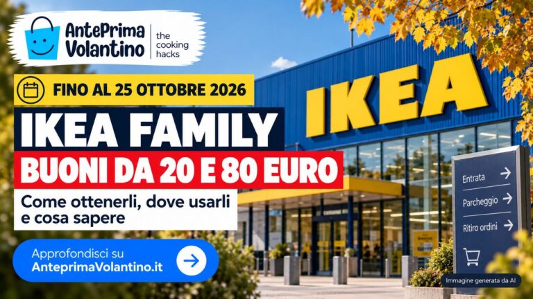 IKEA Family, buoni da 20 e 80 euro fino al 25 ottobre 2026: come ottenerli e dove spenderli