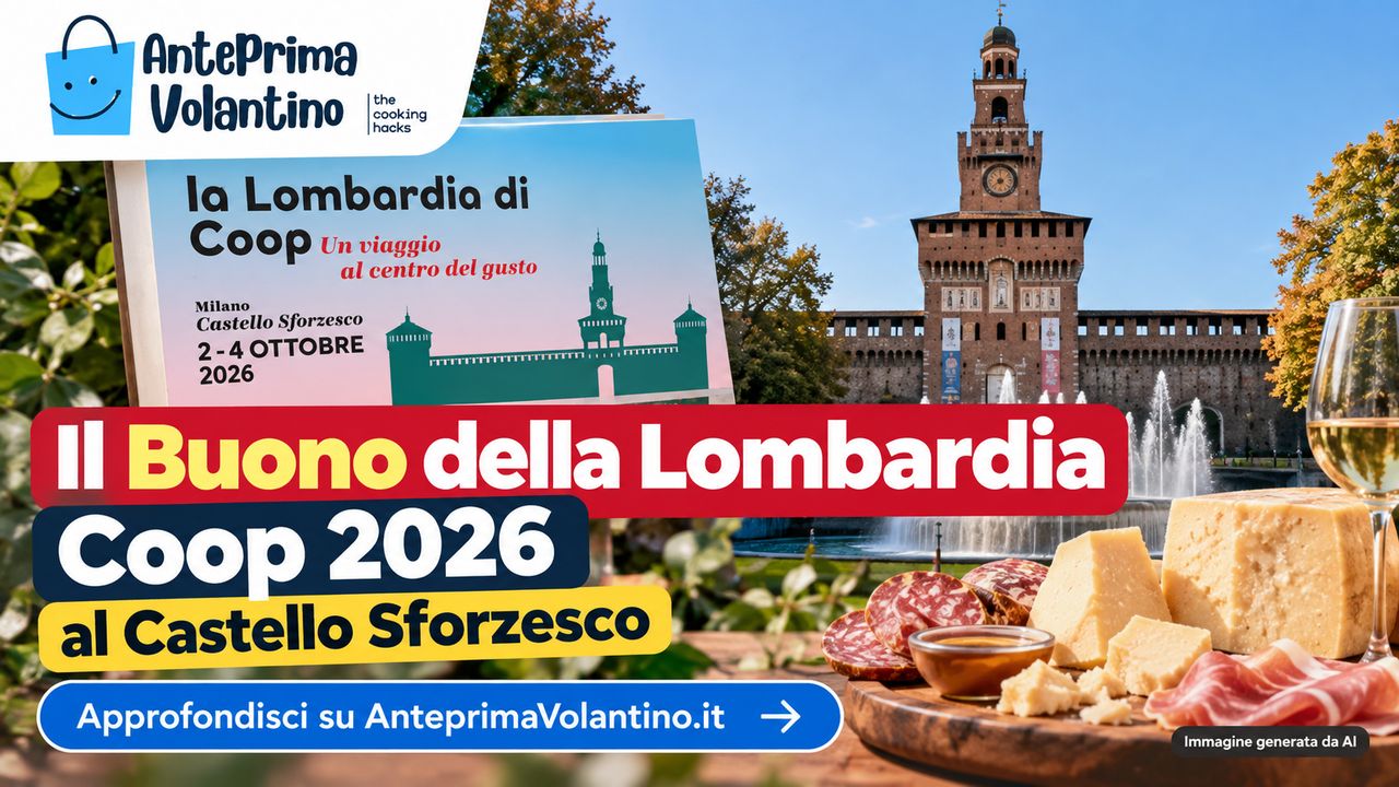 Il Buono della Lombardia Coop 2026 al Castello Sforzesco, degustazioni ed eventi dal 2 al 4 ottobre 2026