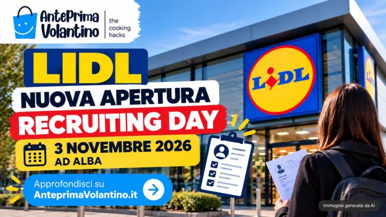Lidl lavoro ad Alba, Recruiting Day il 3 novembre 2026 per la nuova apertura