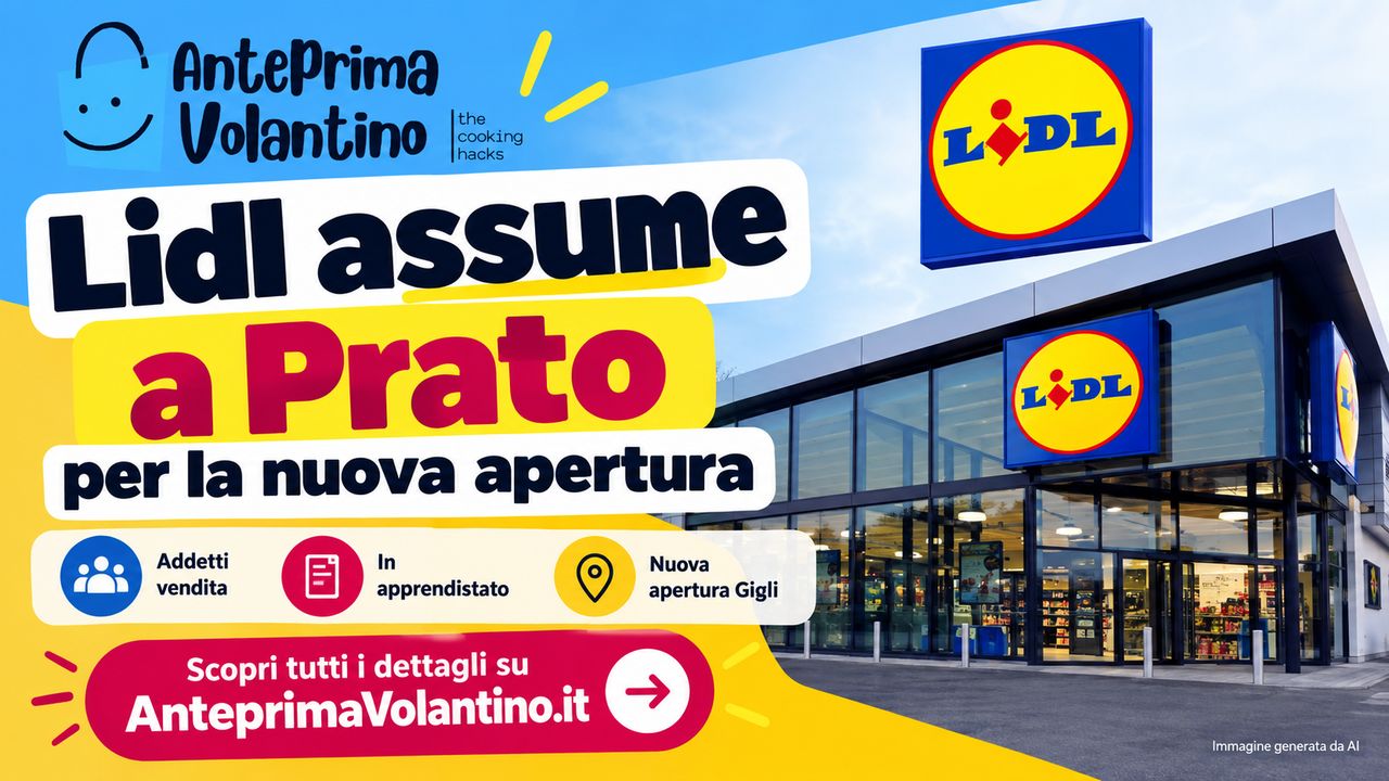 Lidl assume a Prato per la nuova apertura Gigli: apprendistato per addetti vendita