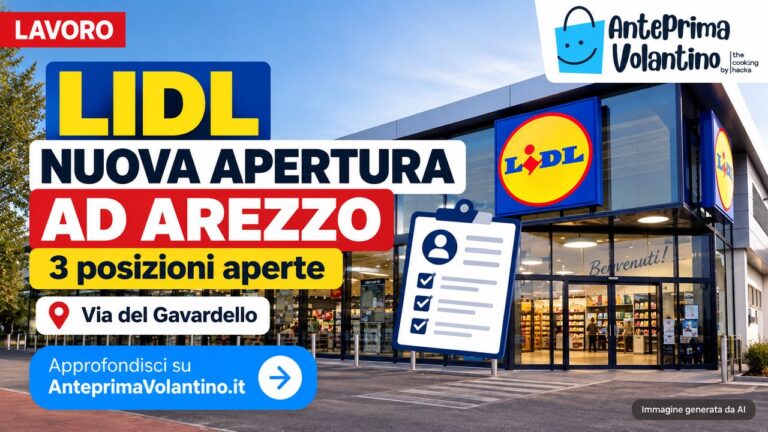 Lidl nuova apertura ad Arezzo, tre posizioni di lavoro aperte