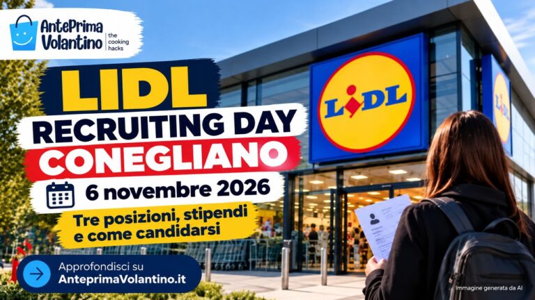 Lidl Recruiting Day Conegliano il 6 novembre 2026: tre ruoli, stipendi e come candidarsi