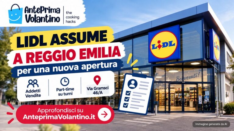 Lidl assume a Reggio Emilia per una nuova apertura, stipendio, orari e come candidarsi
