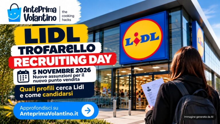 Lidl Trofarello, Recruiting Day il 5 novembre 2026 per la nuova apertura, posti di lavoro e stipendi
