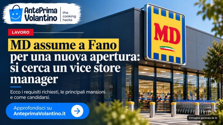 MD assume a Fano per una nuova apertura, si cerca un vice store manager