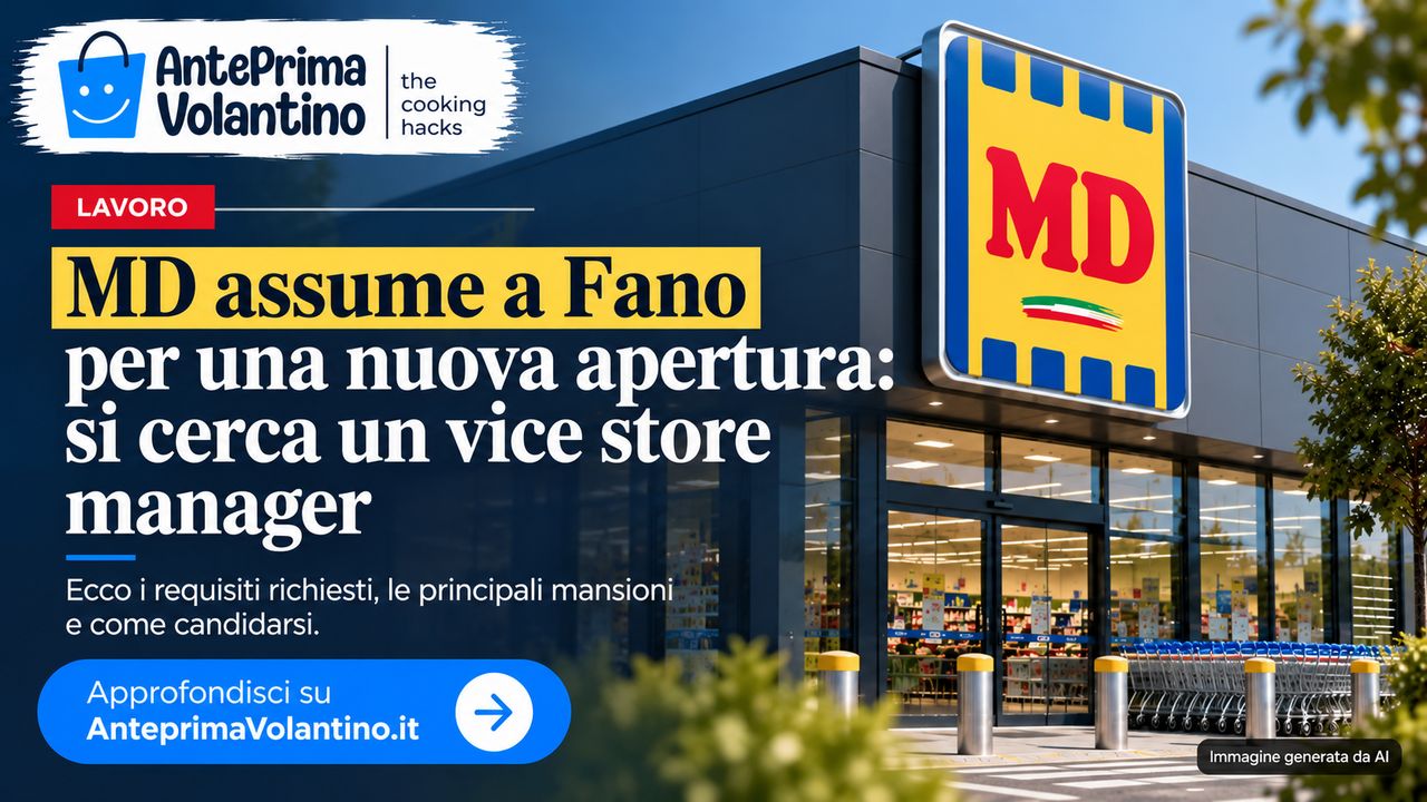 MD assume a Fano per una nuova apertura, si cerca un vice store manager