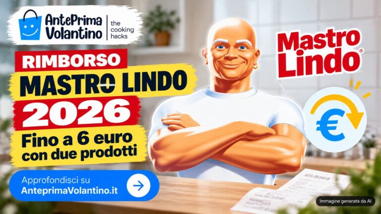 Rimborso Mastro Lindo 2026 fino a 6 euro con due prodotti, come richiederlo