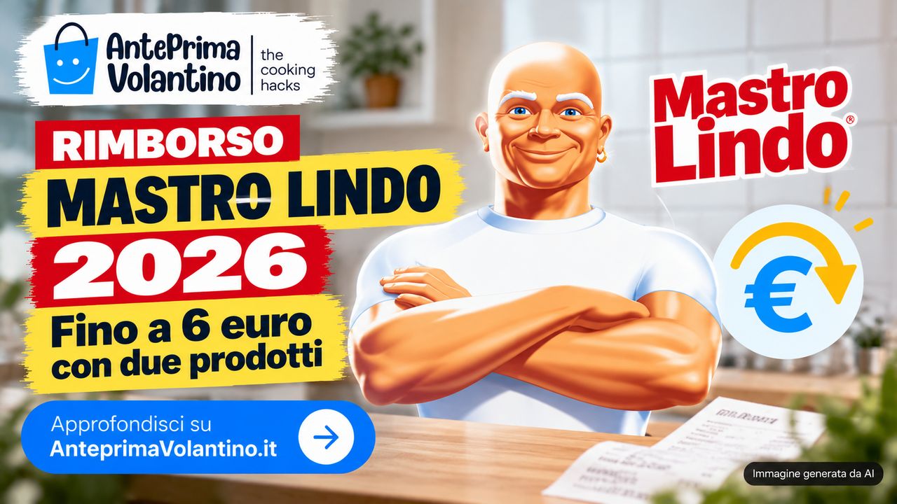 Rimborso Mastro Lindo 2026 fino a 6 euro con due prodotti, come richiederlo