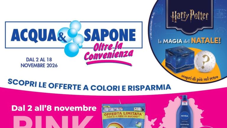 Volantino Acqua e Sapone dal 2 novembre 2026
